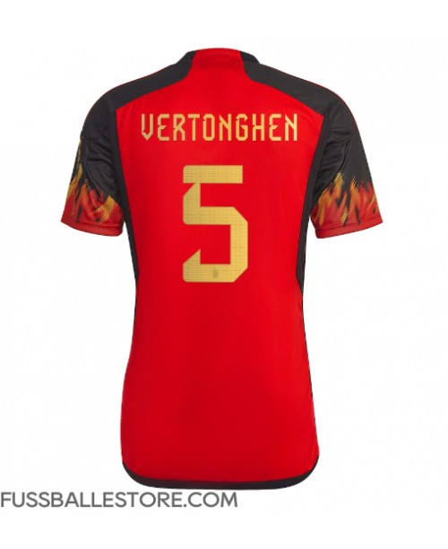 Günstige Belgien Jan Vertonghen #5 Heimtrikot WM 2022 Kurzarm